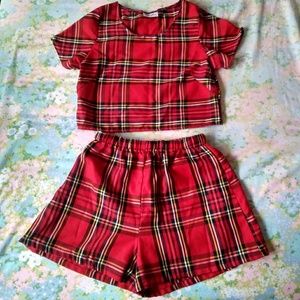 Co-ord tartan set from Karizma London